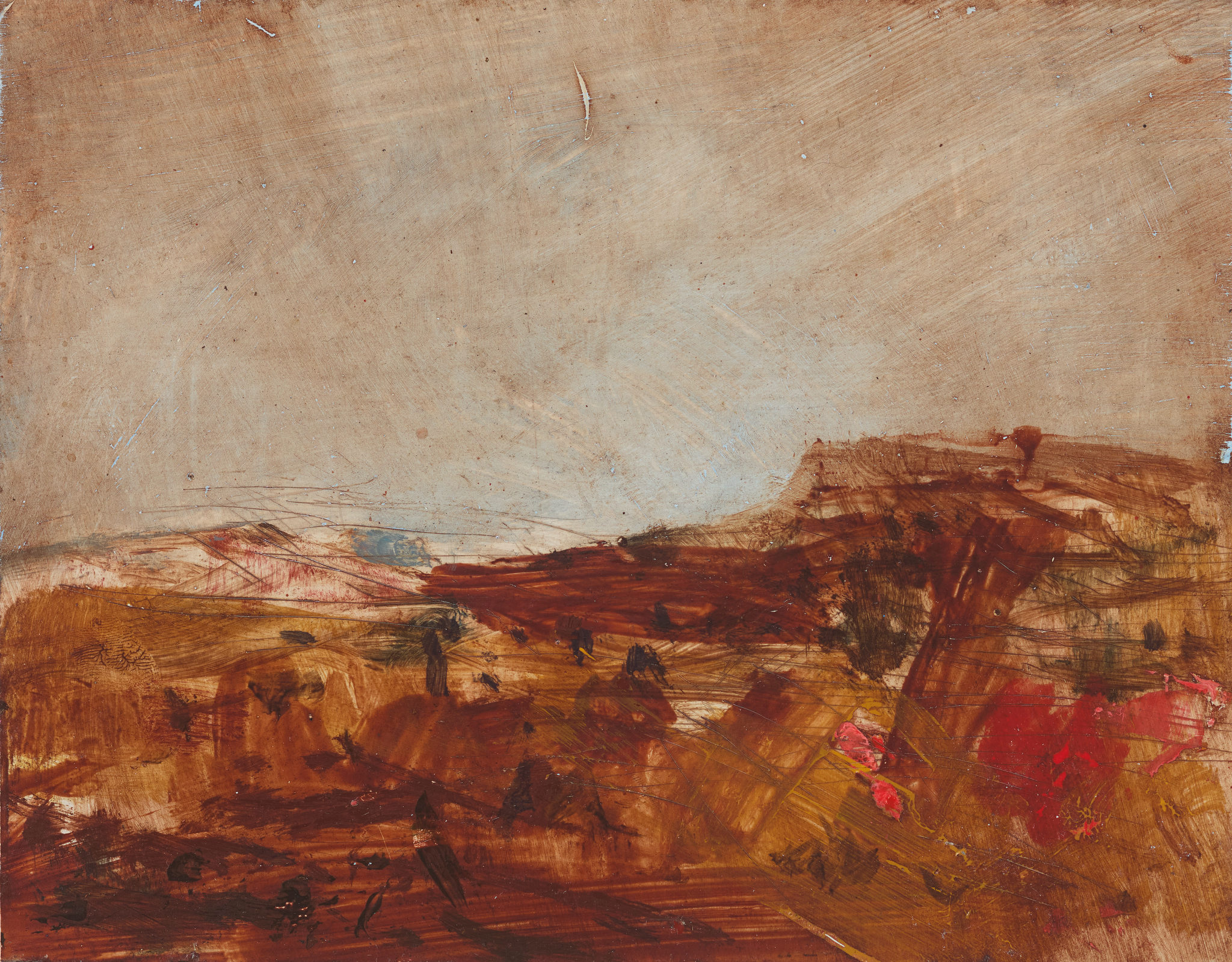 Merrick Belyea, Mount Nameless, 2024, oil on aluminium, 16.5 x 21cm