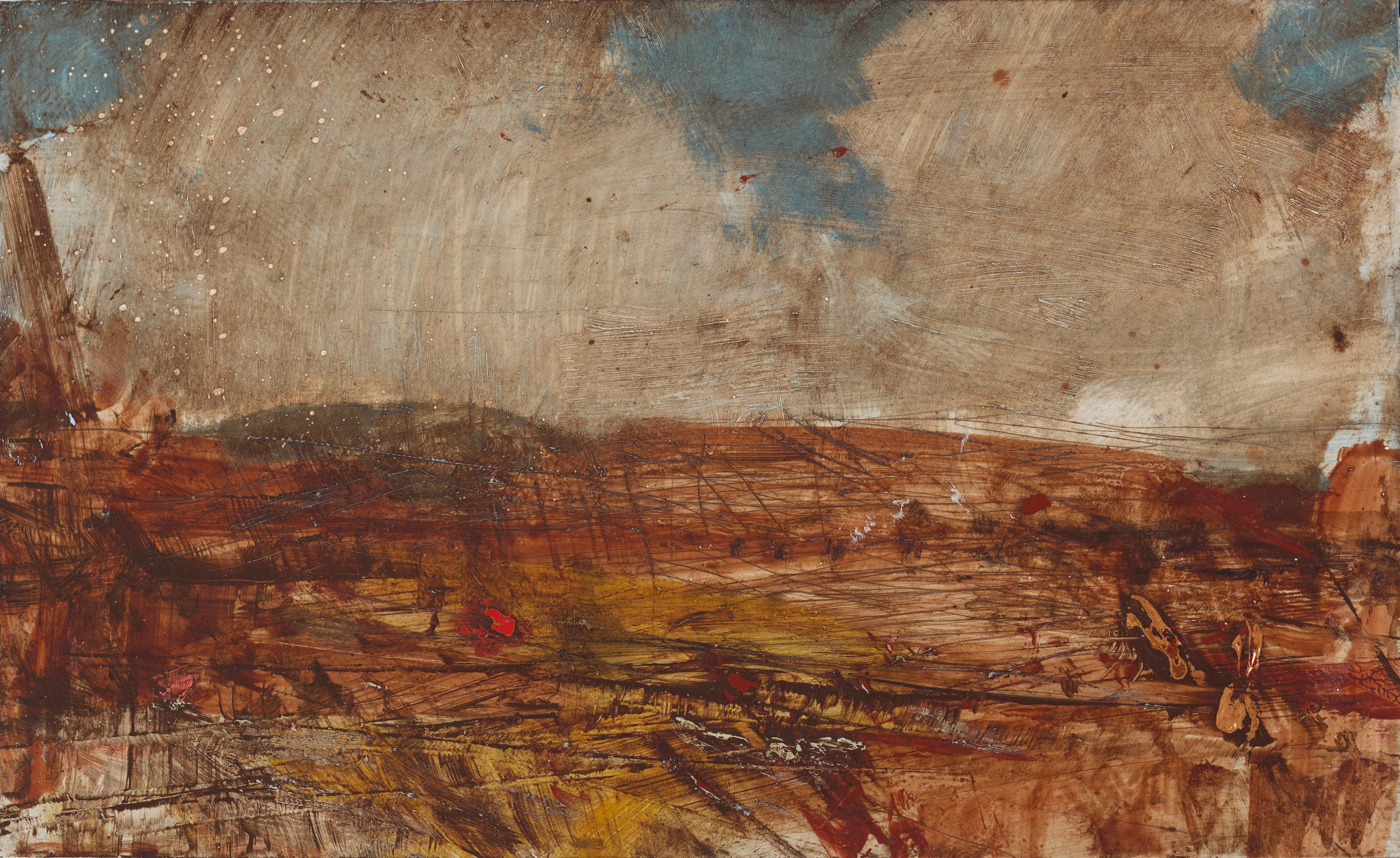 Merrick Belyea, Near Karijini 2, 2024, oil on aluminium, 18.5 x 30cm