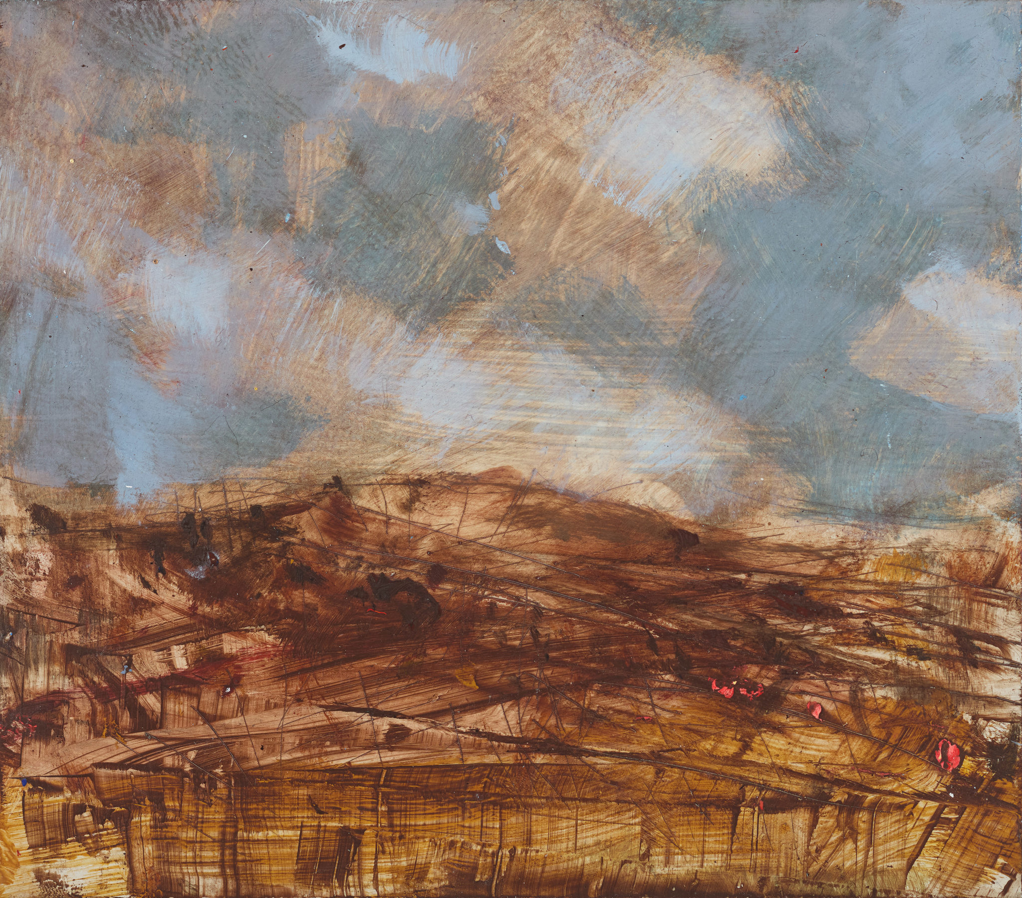 Merrick Belyea, Near Karijini 3, 2024, oil on aluminium, 18.5 x 21cm