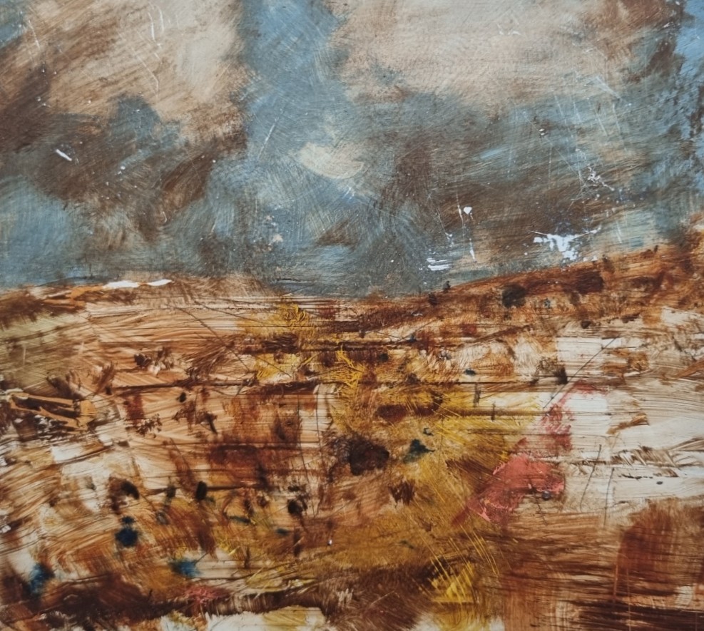 Merrick Belyea, Near Karijini 5, 2024, oil on aluminium, 18.5 x 21cm