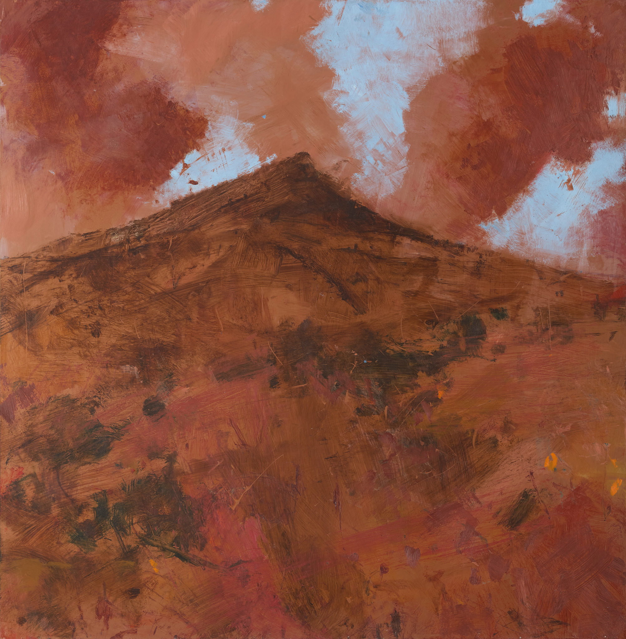 Merrick Belyea, Saturn Eats His Own Children II, 2026, oil on aluminium, 80 x 78cm