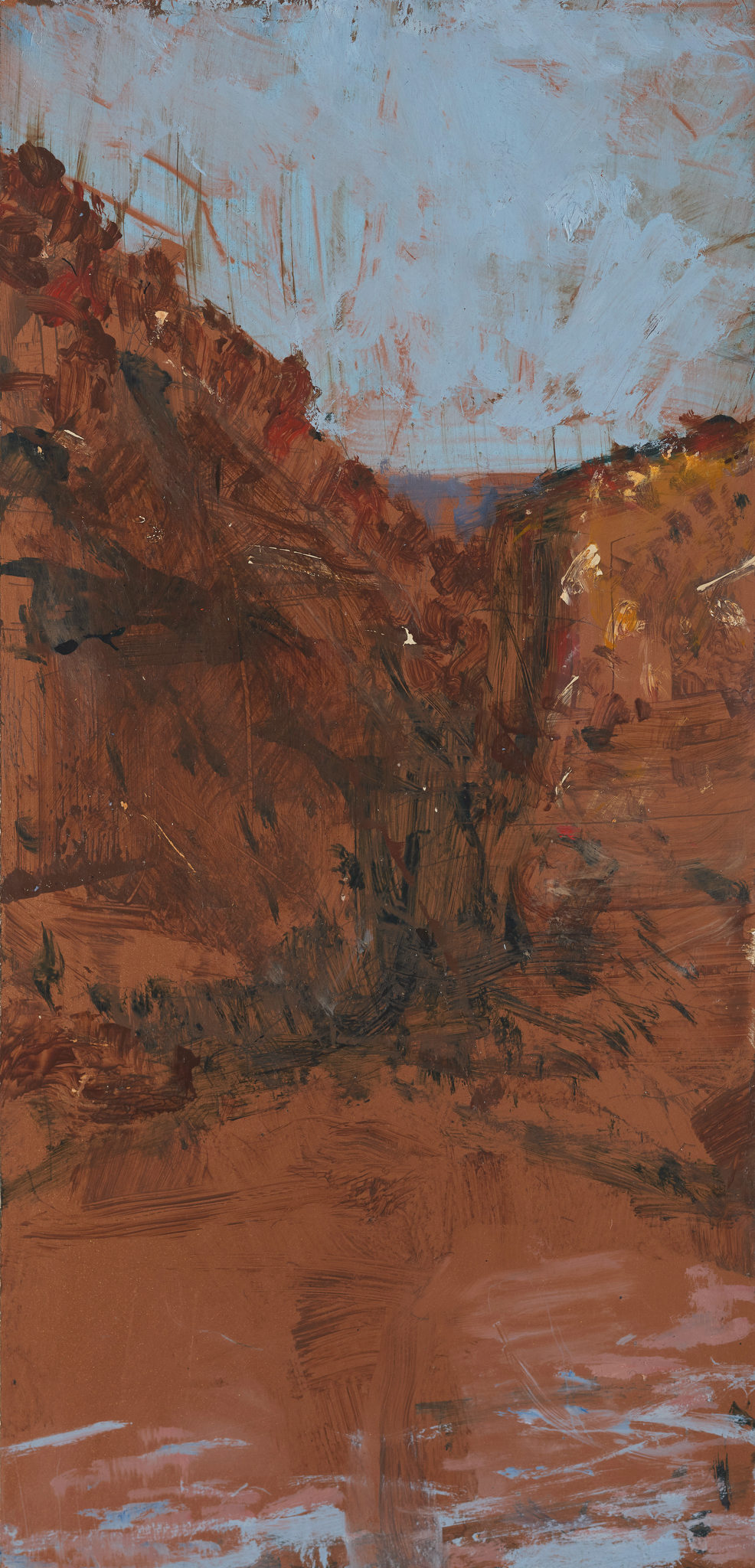 Merrick Belyea, Snake Gully, 2024, oil on aluminium, 25 x 16.5cm