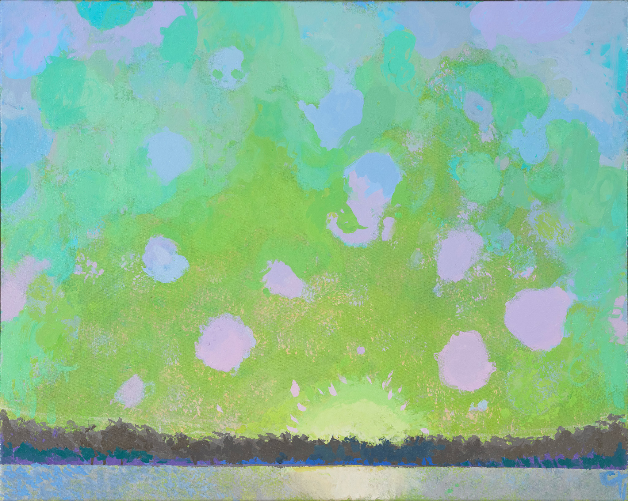 George Haynes, Little Salt Lake Kaloo Kalay II, 2026, acrylic on board, 80 x 100cm