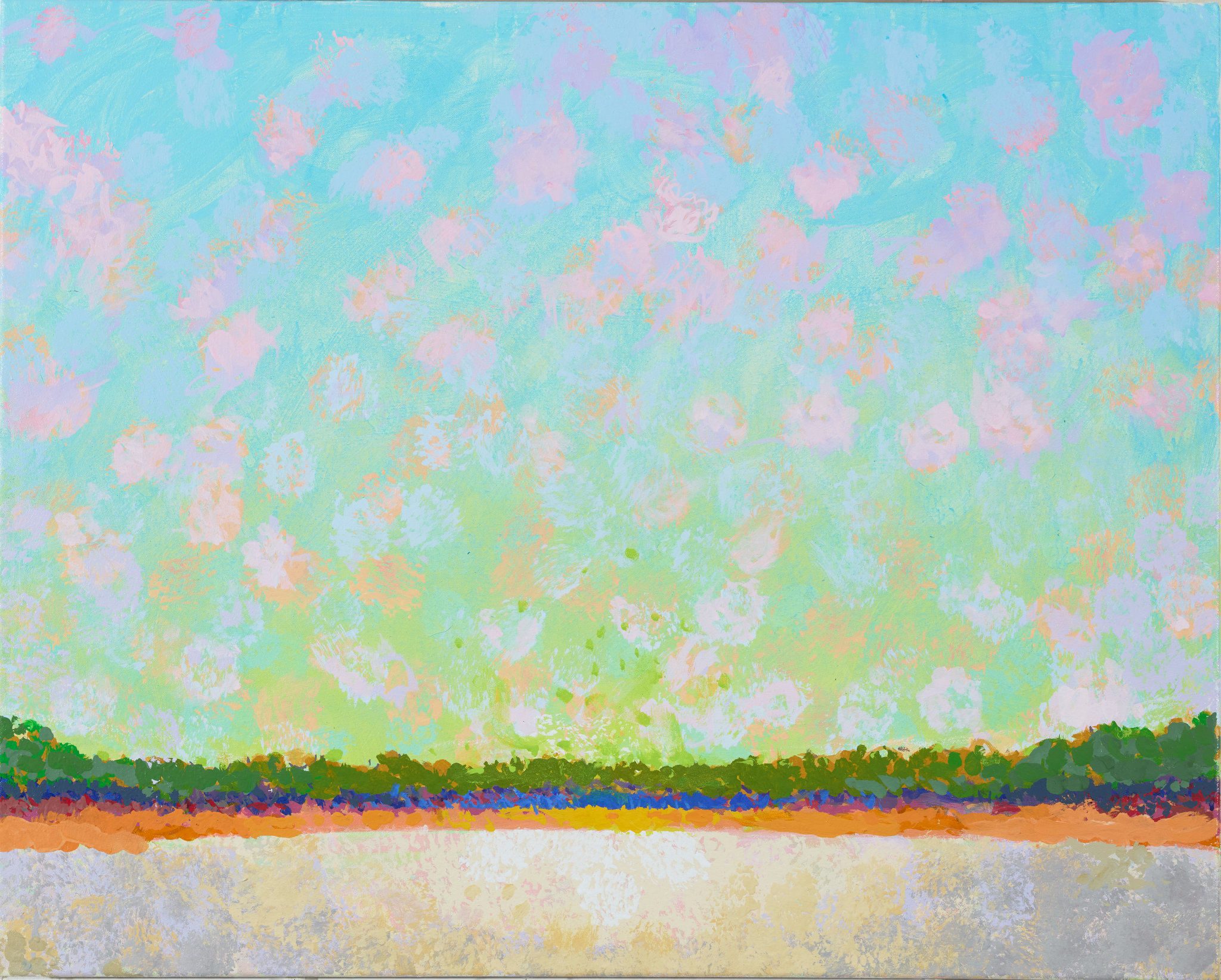 George Haynes, Little Salt Lake, March, 2026, acrylic on canvas, 80 x 100cm