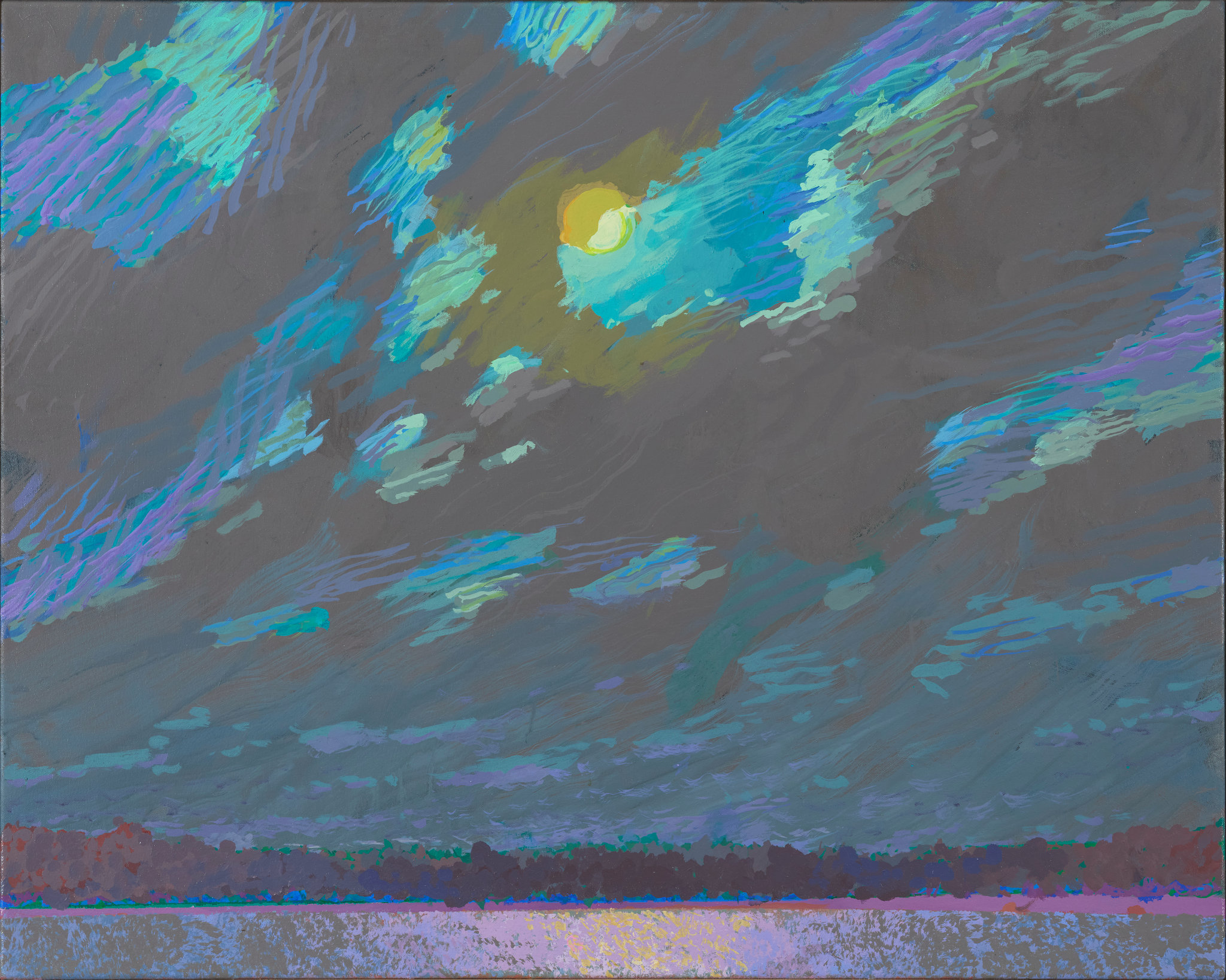 George Haynes, Little Salt Lake, Scud, 2025, acrylic on canvas, 80 x 100cm