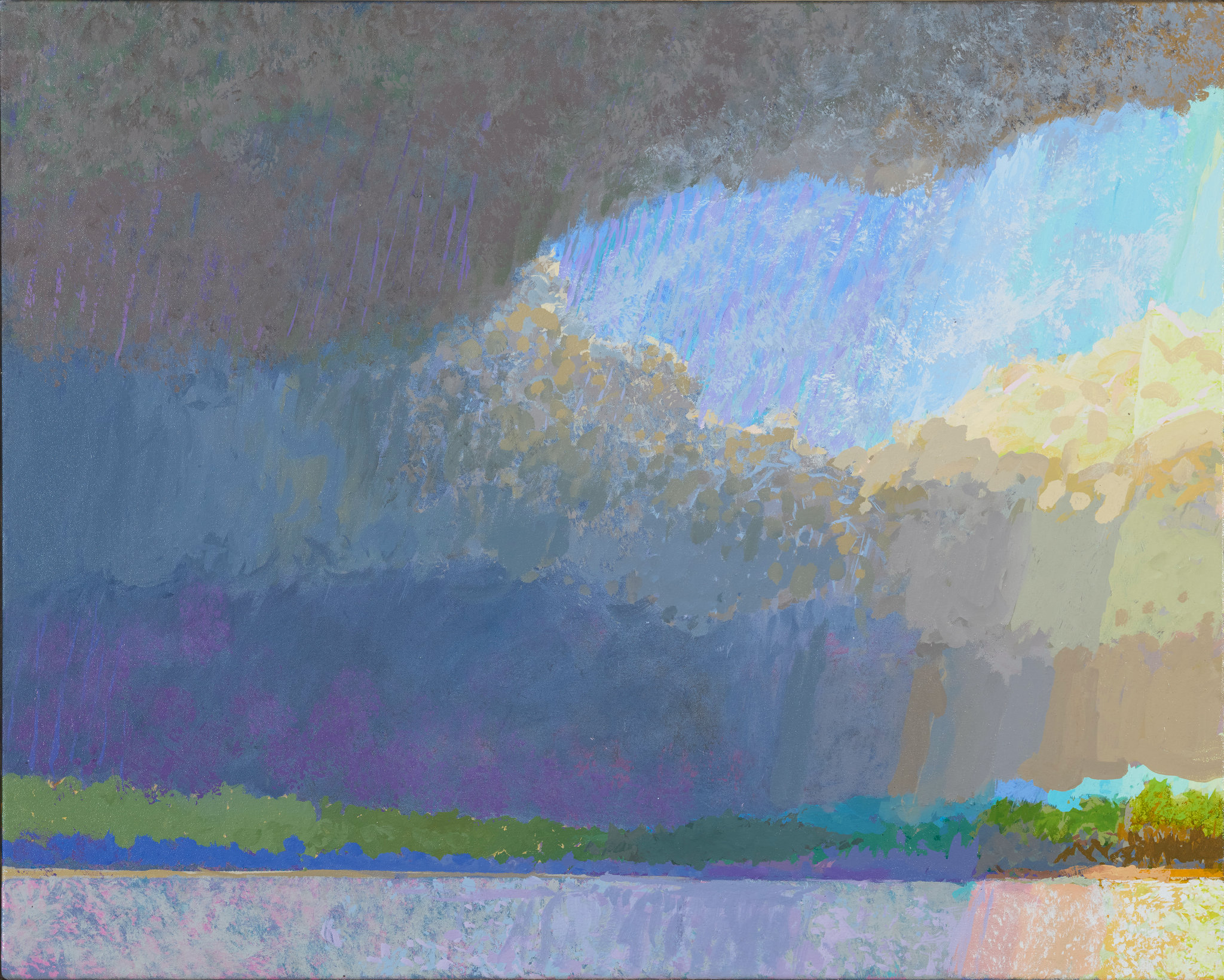 George Haynes, Little Salt Lake, Winter Coming II, 2025, acrylic on canvas, 80 x 100cm