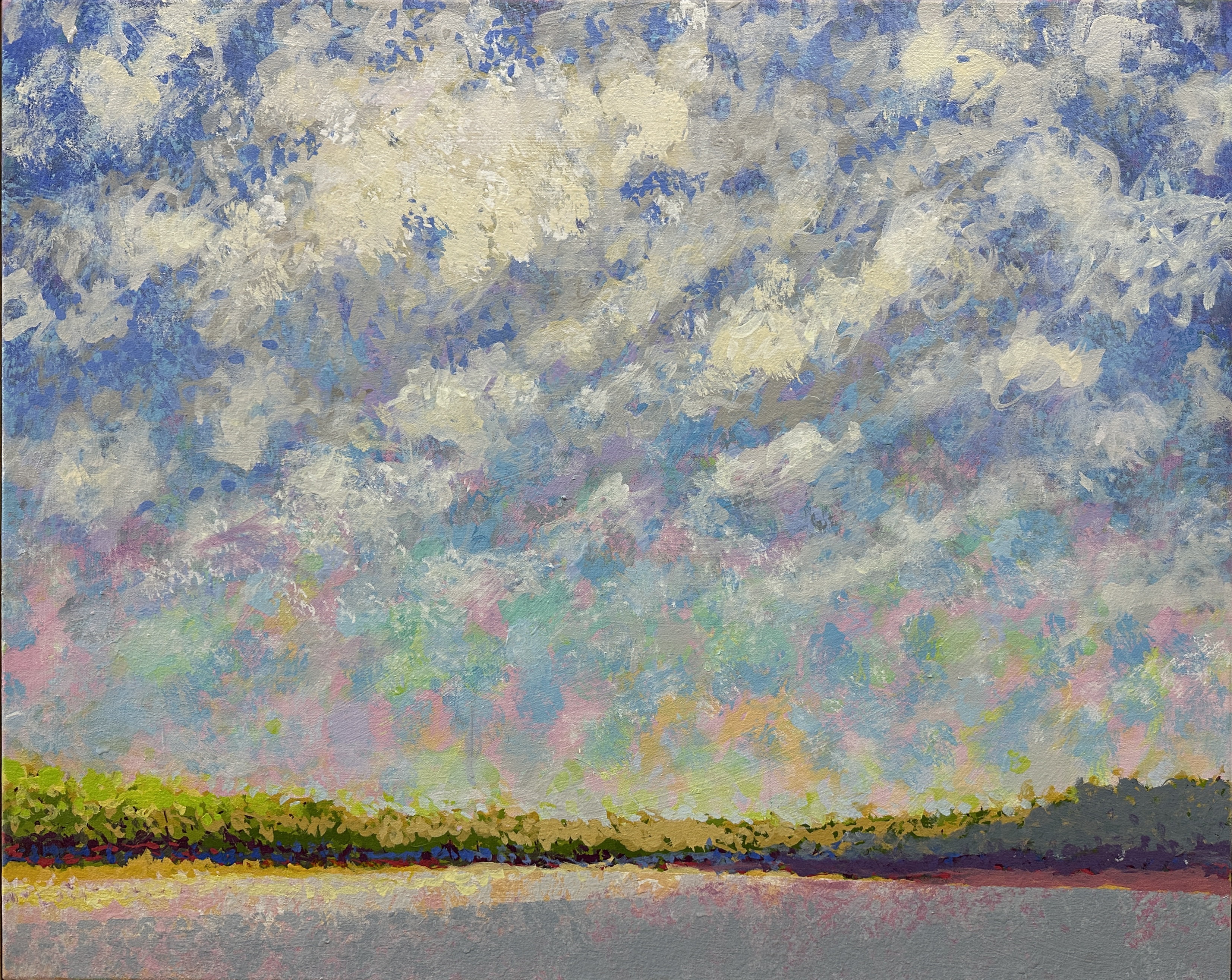 George Haynes, Little Salt Lake, August, 2025, acrylic on canvas, 80 x 100cm