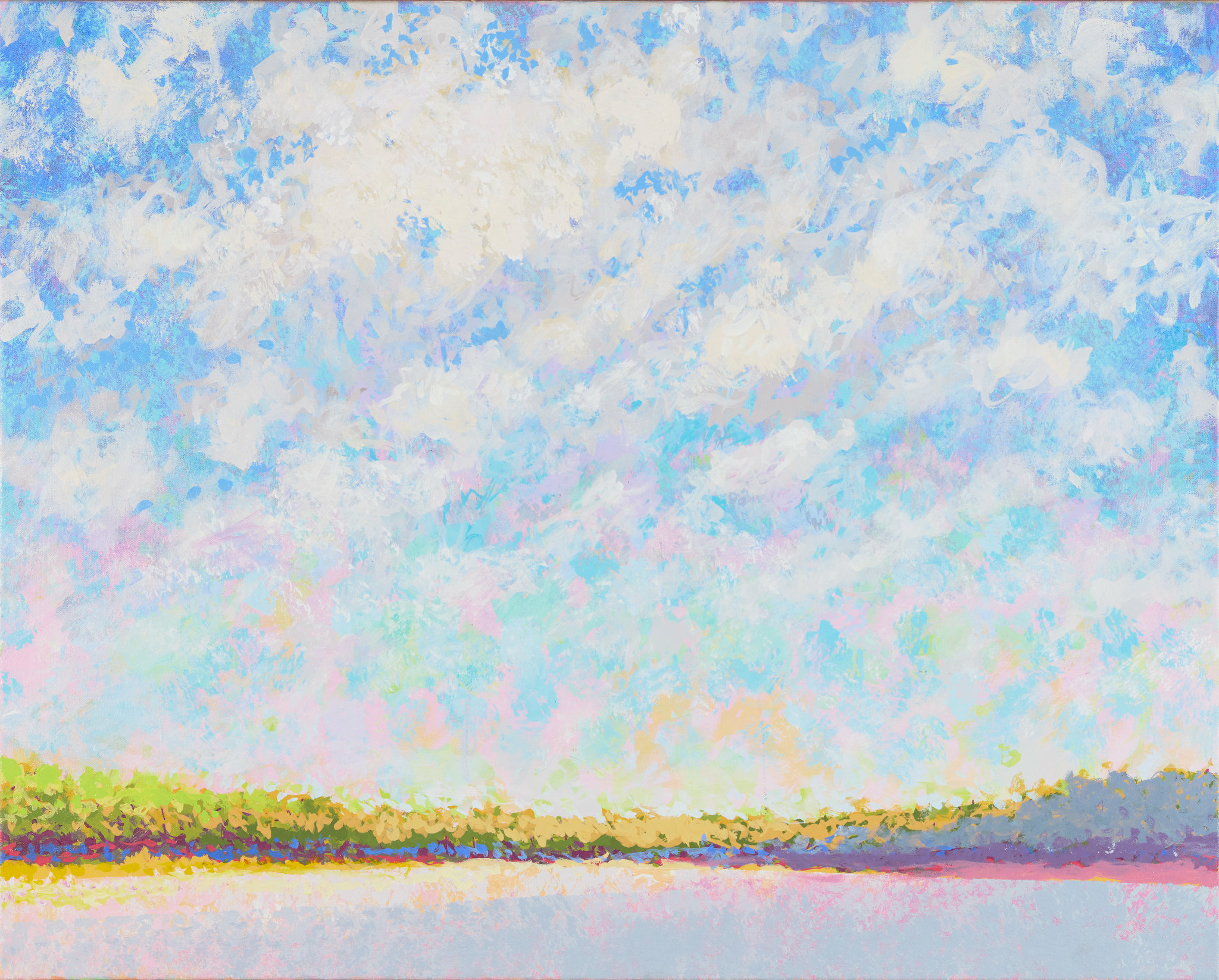 George Haynes, Little Salt Lake, August, 2025, acrylic on canvas, 80 x 100cm