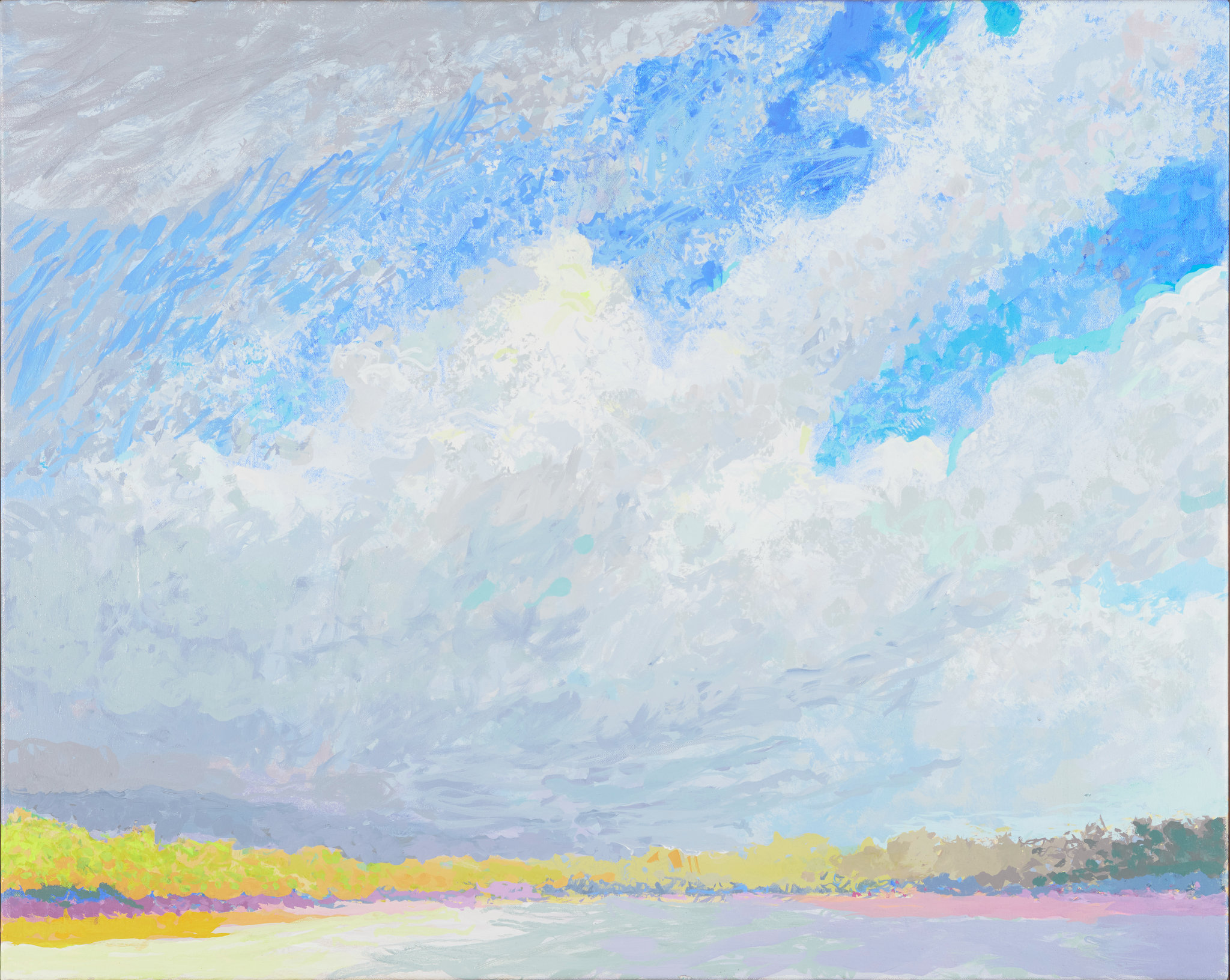 George Haynes, Little Salt Lake, Winter Coming I, 2025, acrylic on canvas, 80 x 100cm