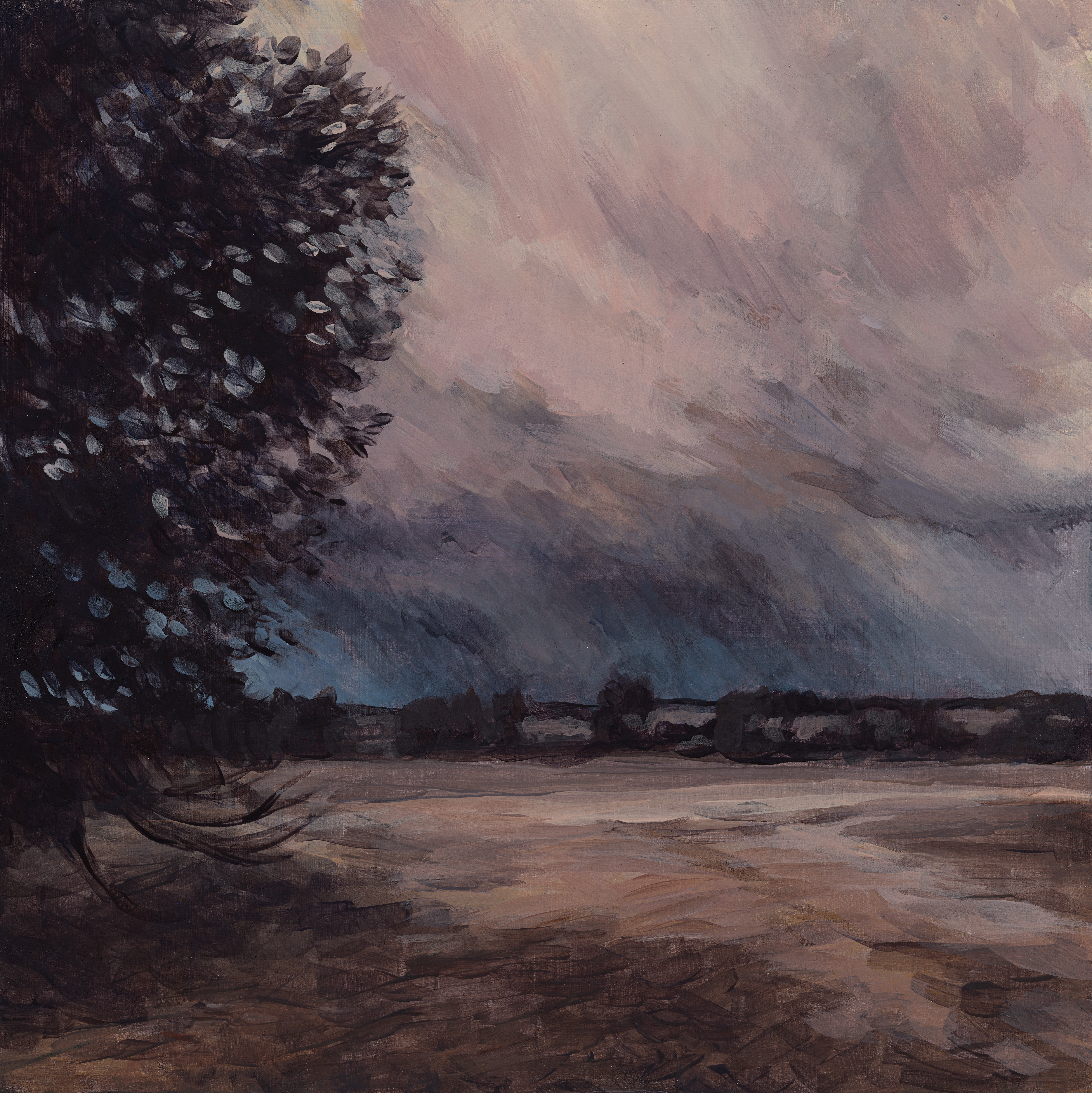 Clare McFarlane, Dark Approaching Storm i, 2026, acrylic on board, 30 x 30cm