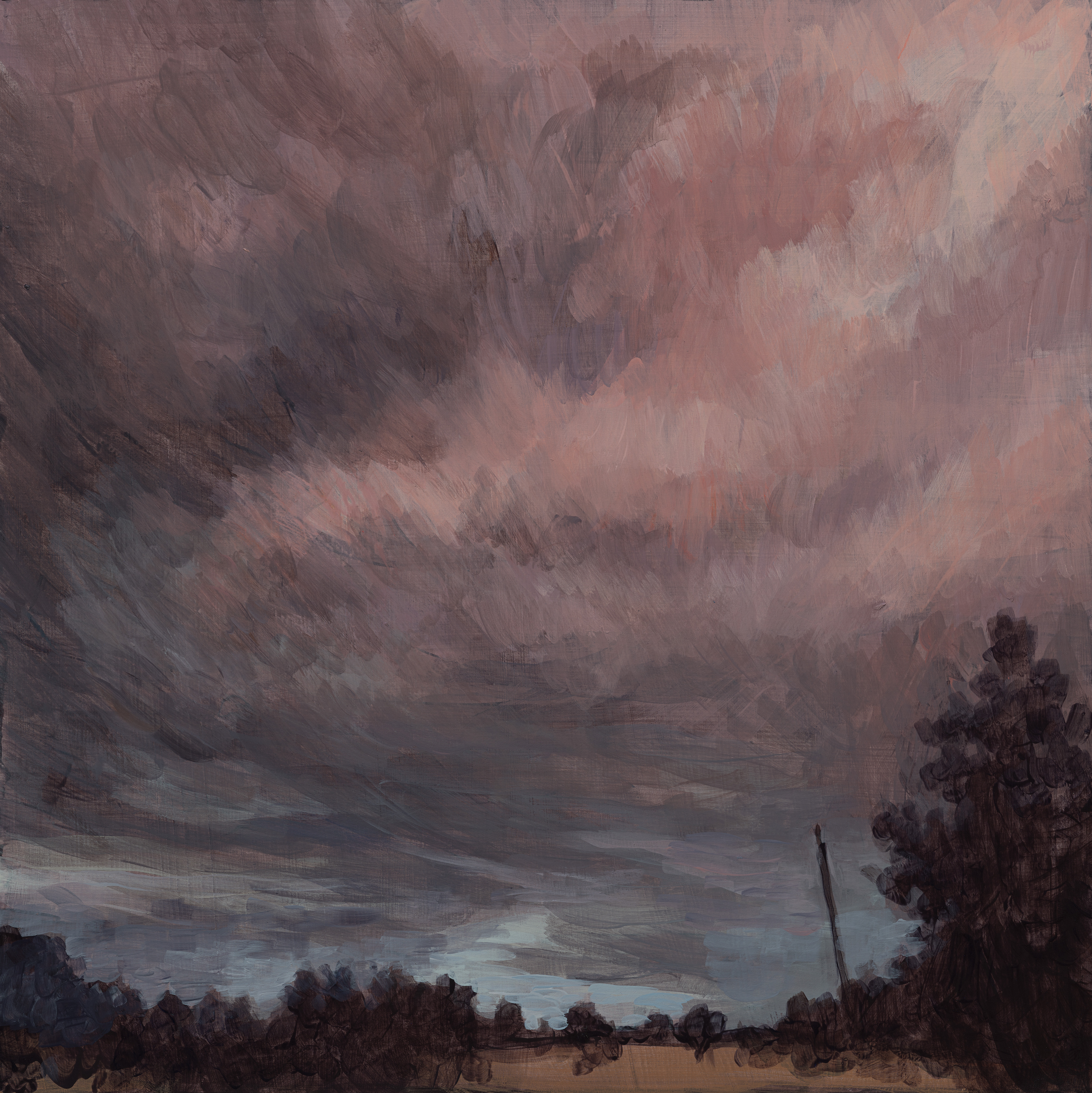 Clare McFarlane, Dark Approaching Storm ii, 2026, acrylic on board, 30 x 30cm