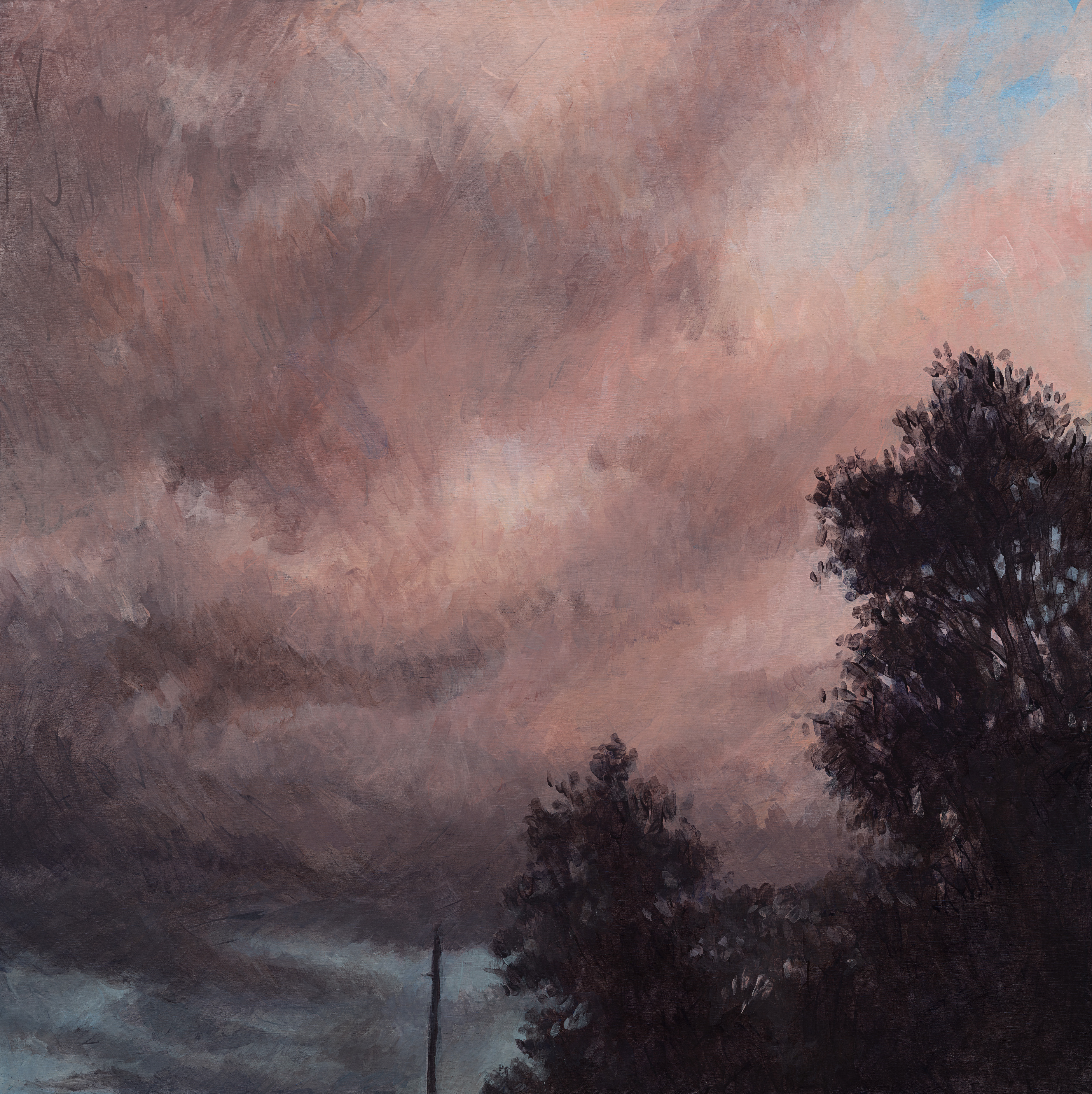 Clare McFarlane, Dark Approaching Storm, 2026, acrylic on board, 60 x 60cm