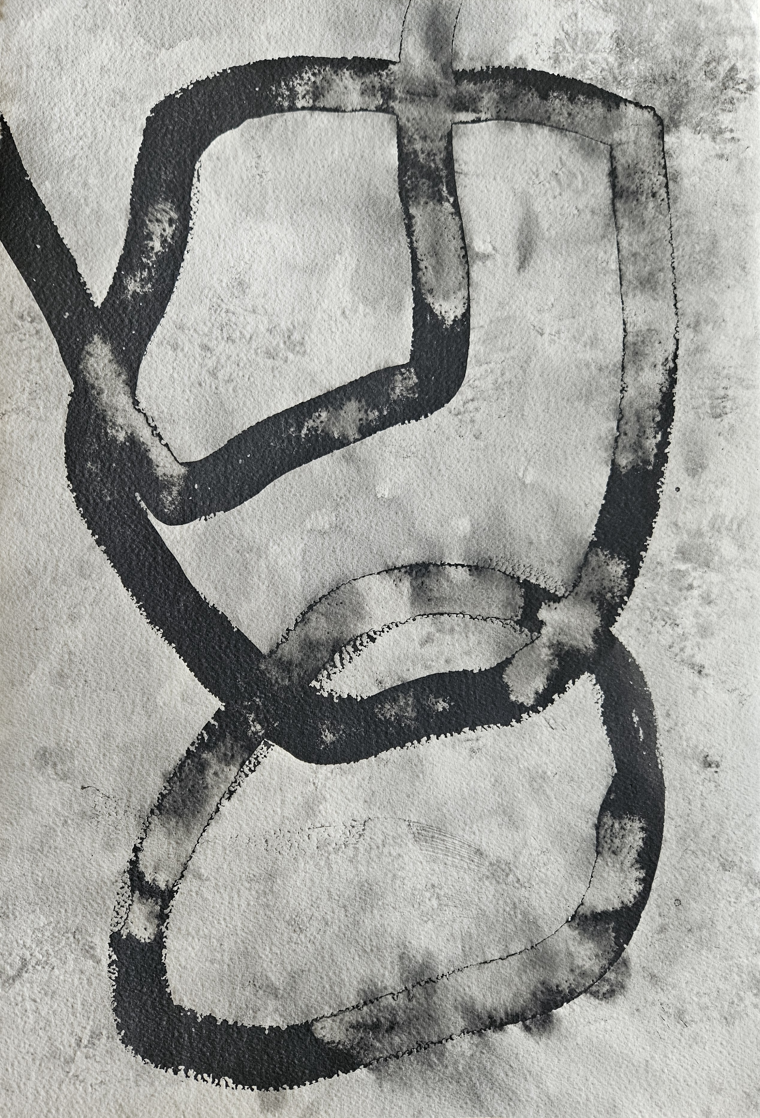 Vanessa Russ, Storm Coming, Derby 1, 2021, Indian ink on Fabriano paper, 56 x 38cm
