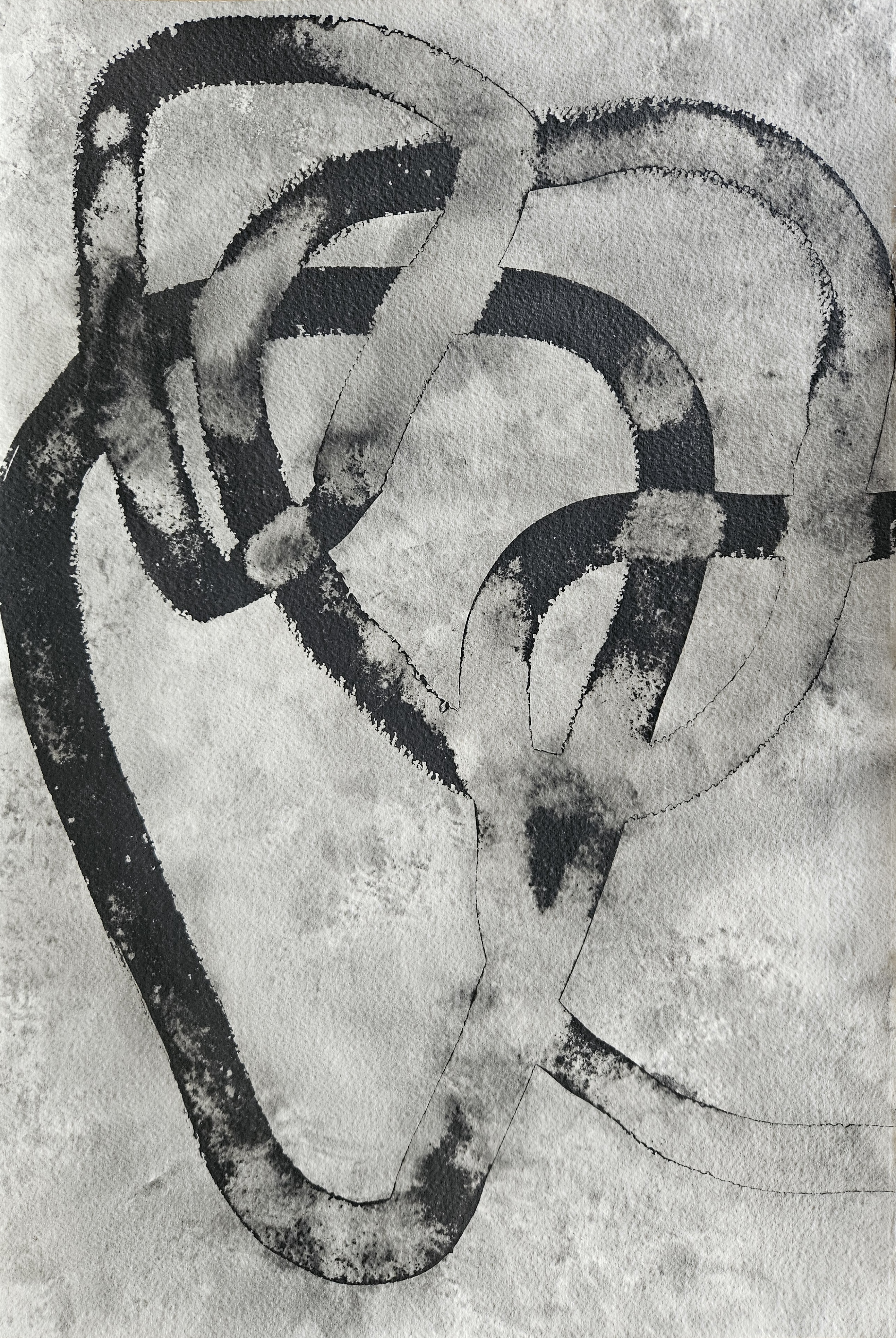 Vanessa Russ, Storm Coming, Derby 2, 2021, Indian ink on Fabriano paper, 56 x 38cm