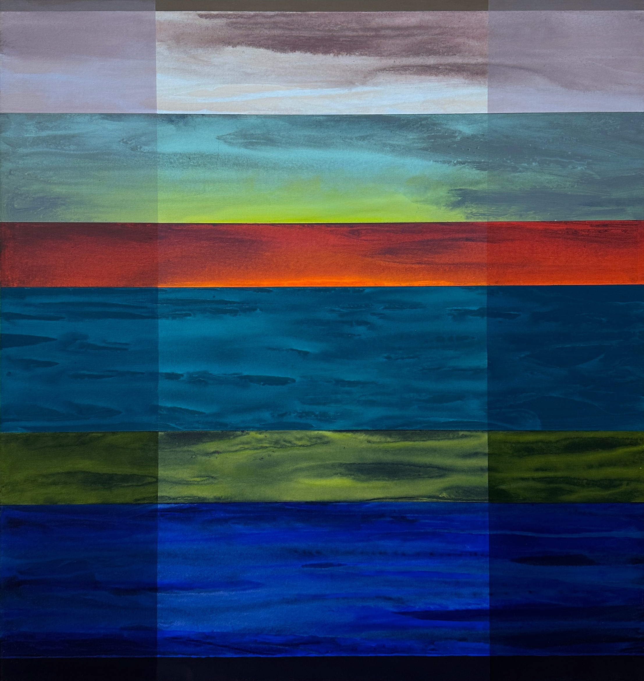 Jeremy Kirwan-Ward, On a Few Fronts #2, 2026, acrylic on canvas, 95 x 90cm