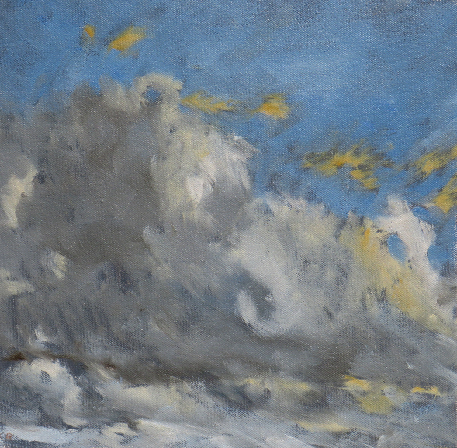 Kevin Robertson, Cloud Study, Late Afternoon, 2025, oil on canvas, 30.5 x 30.5cm