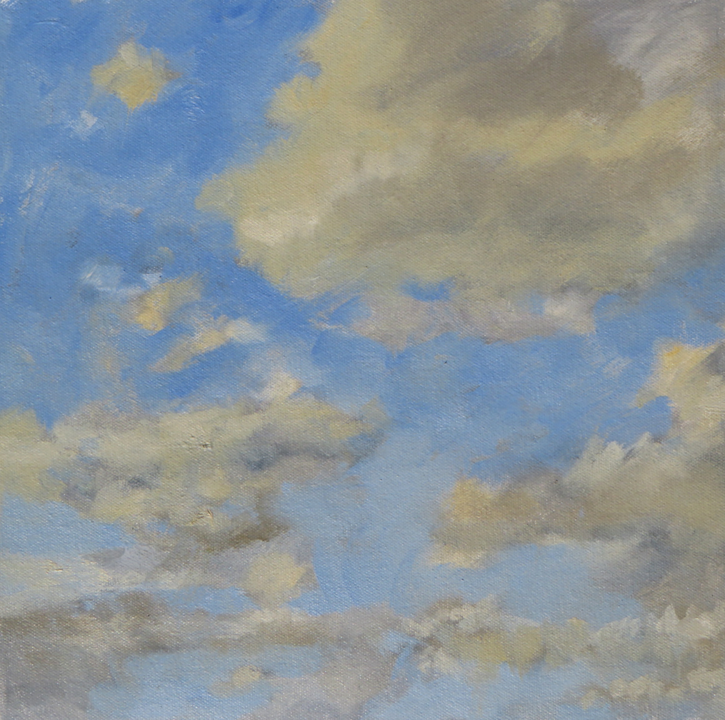 Kevin Robertson, Cloud Study, Mid-afternoon, 2025, oil on canvas, 30.5 x 30.5cm