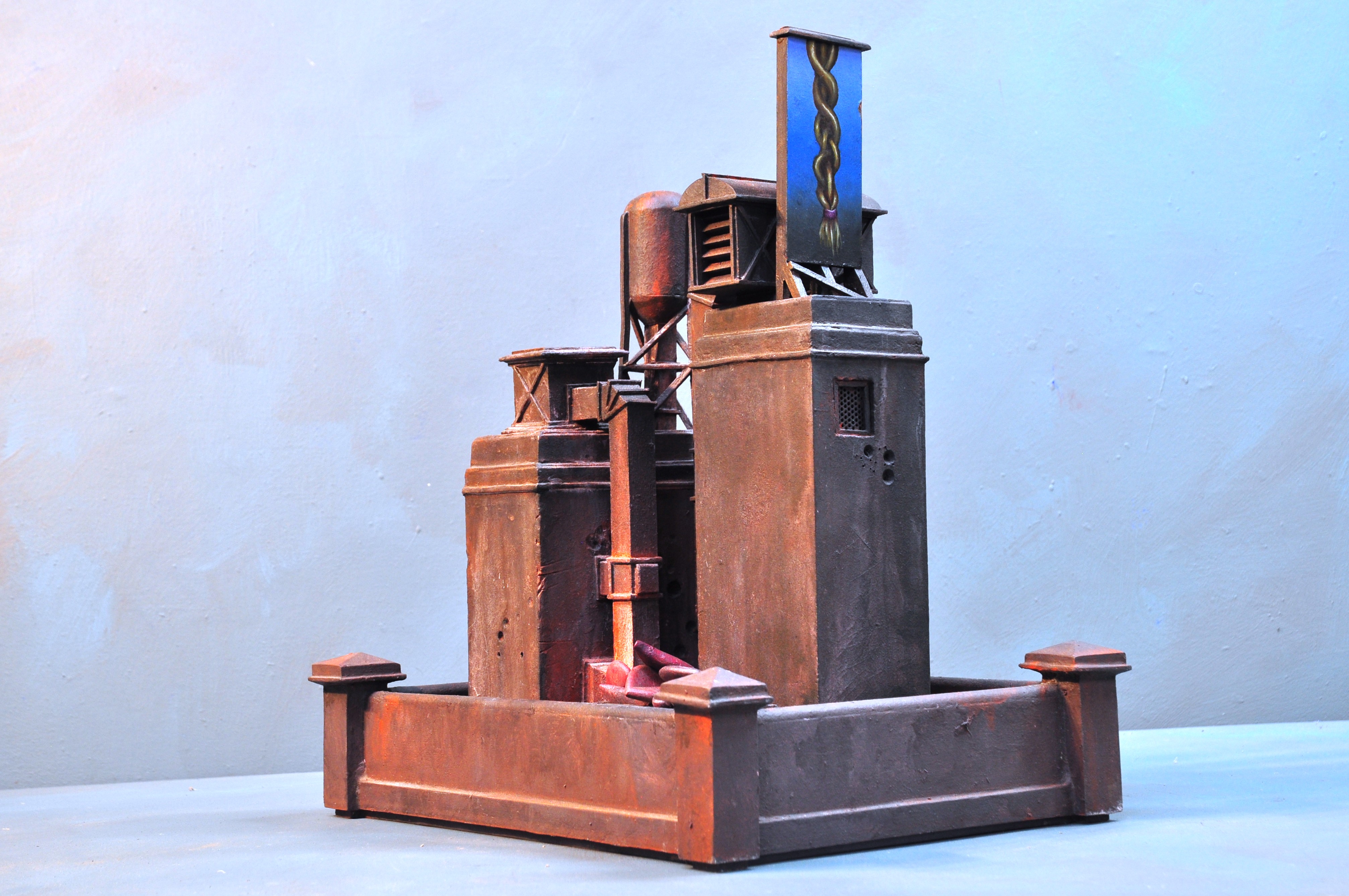 Stuart Elliott, West Side Rapunzel, 2025, painted wood, 44 x 38 x 29cm