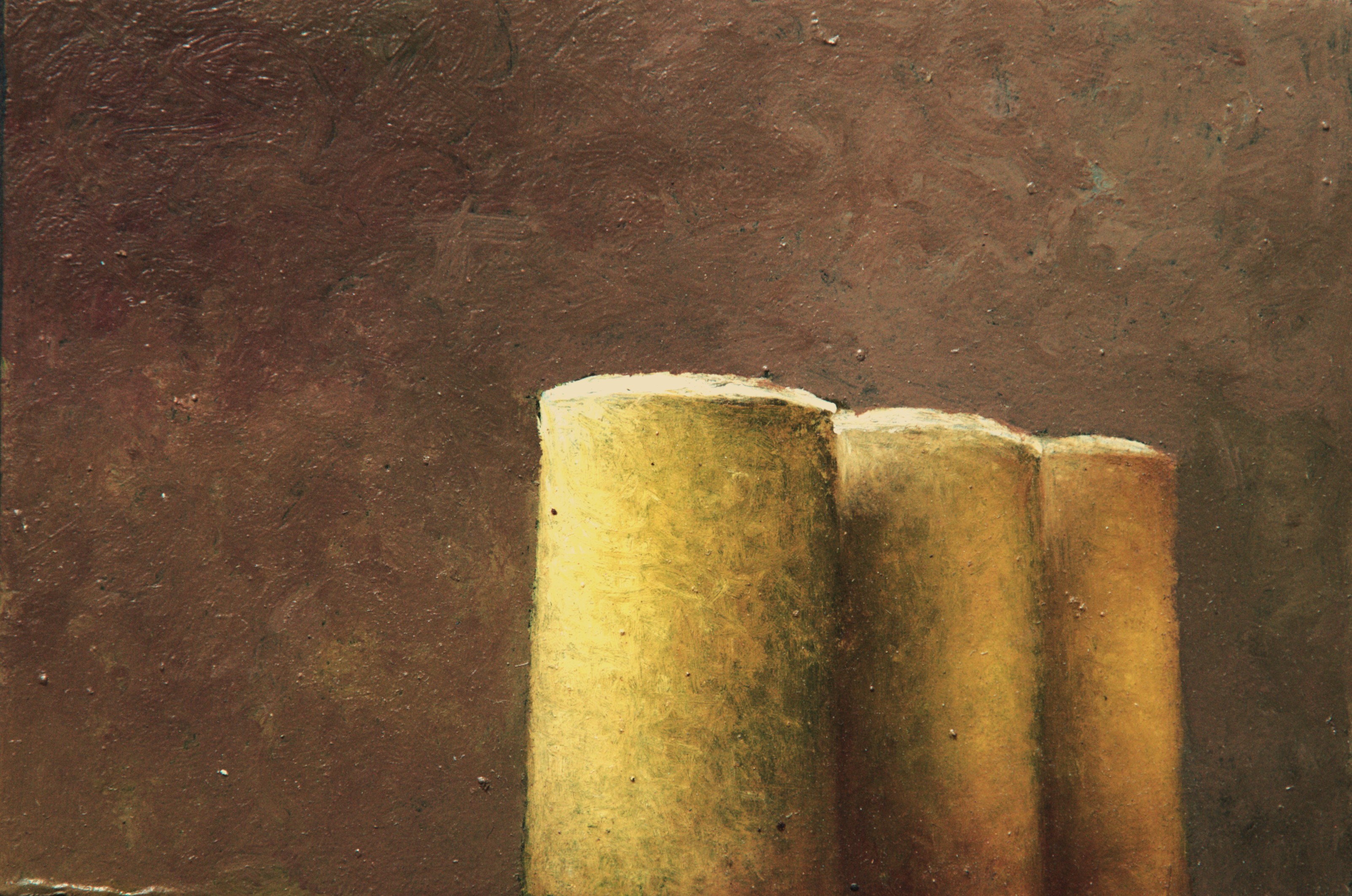 Stuart Elliott, Smartist Siloe, 2024, oil on board, 9.5 x 13.8cm