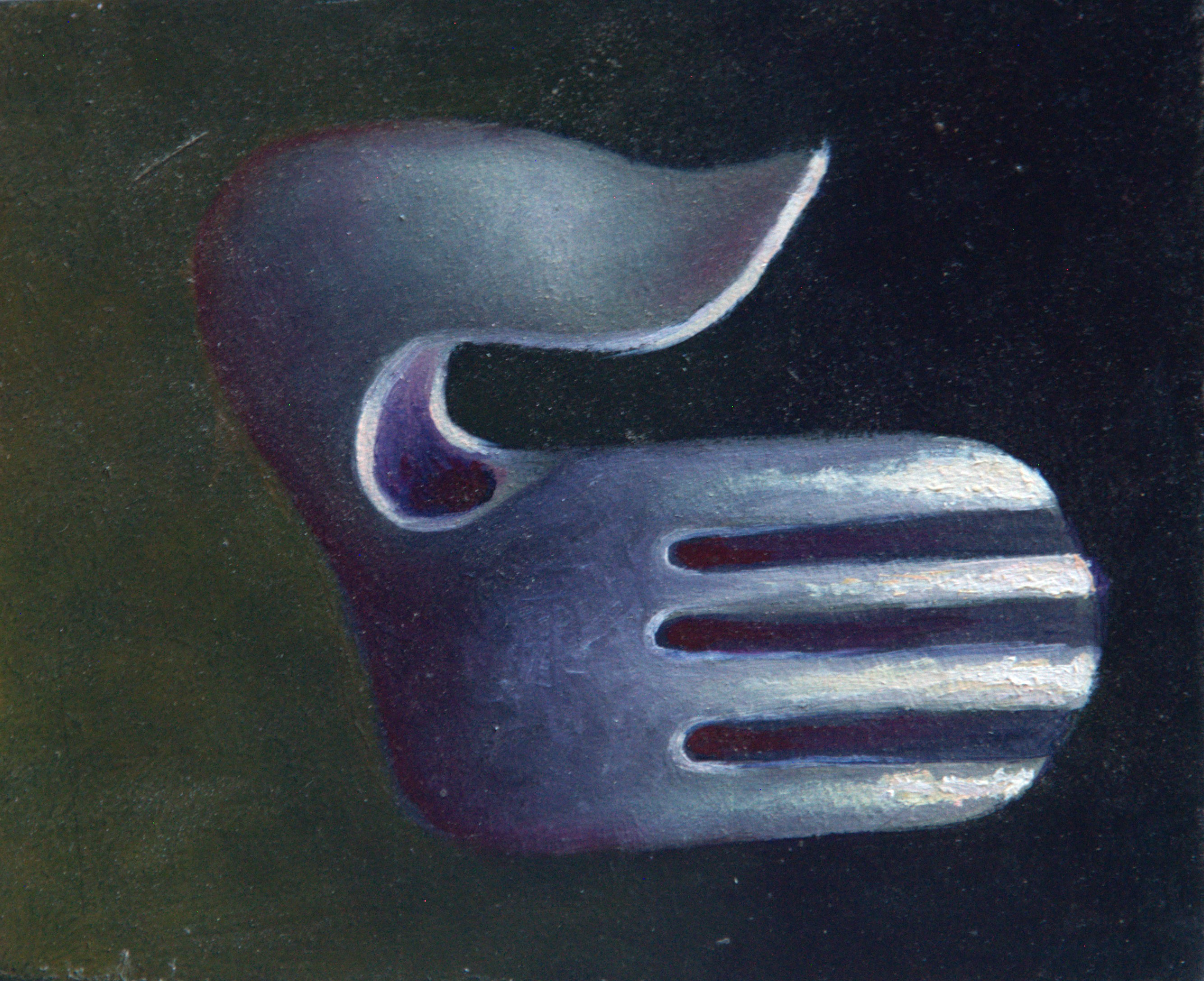 Stuart Elliott, Exposé 3 (Transceiver), 2024, oil on board, 13 x 11cm