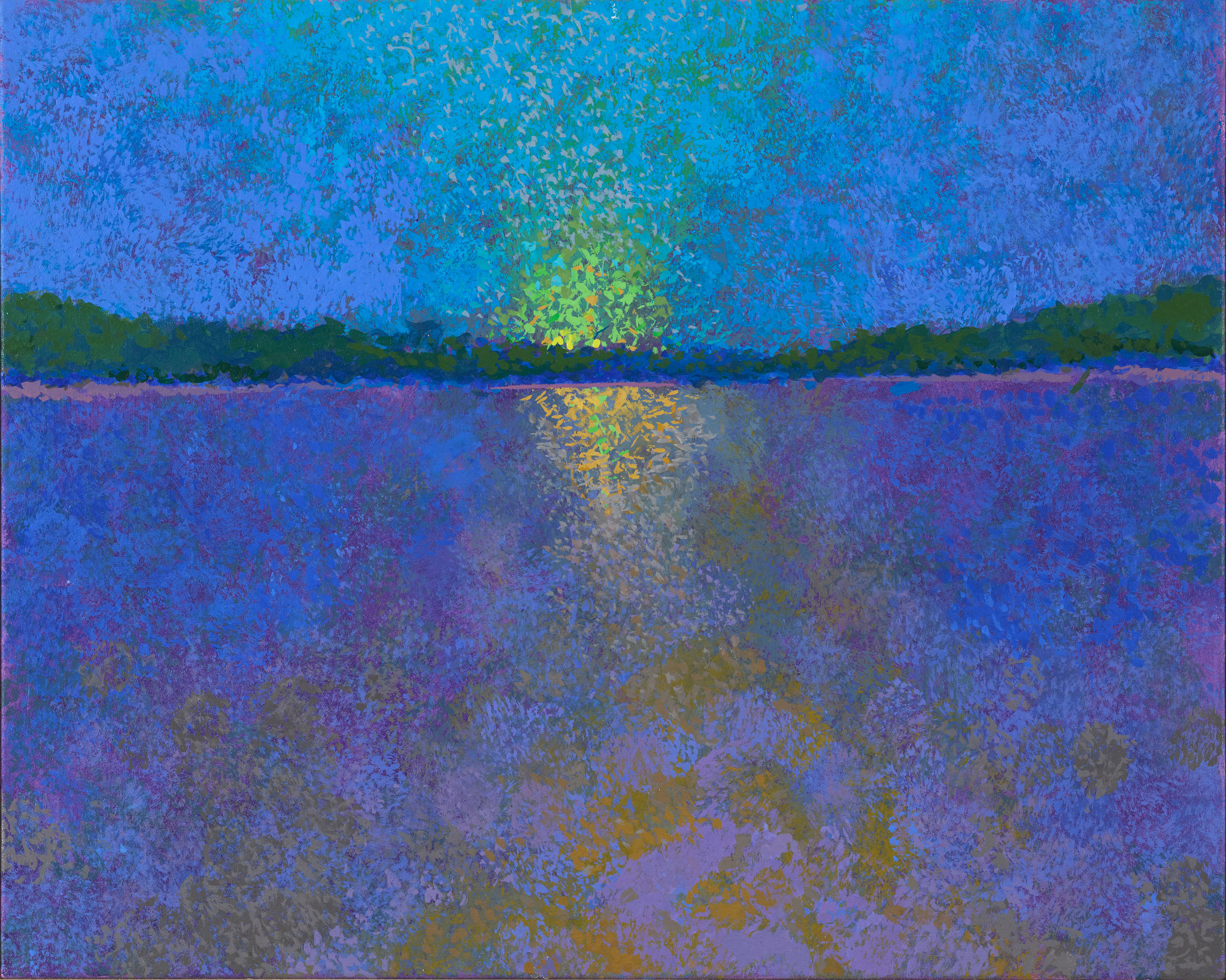 George Haynes, Little Salt Lake, Eventide, 2025, acrylic on canvas, 80 x 100cm