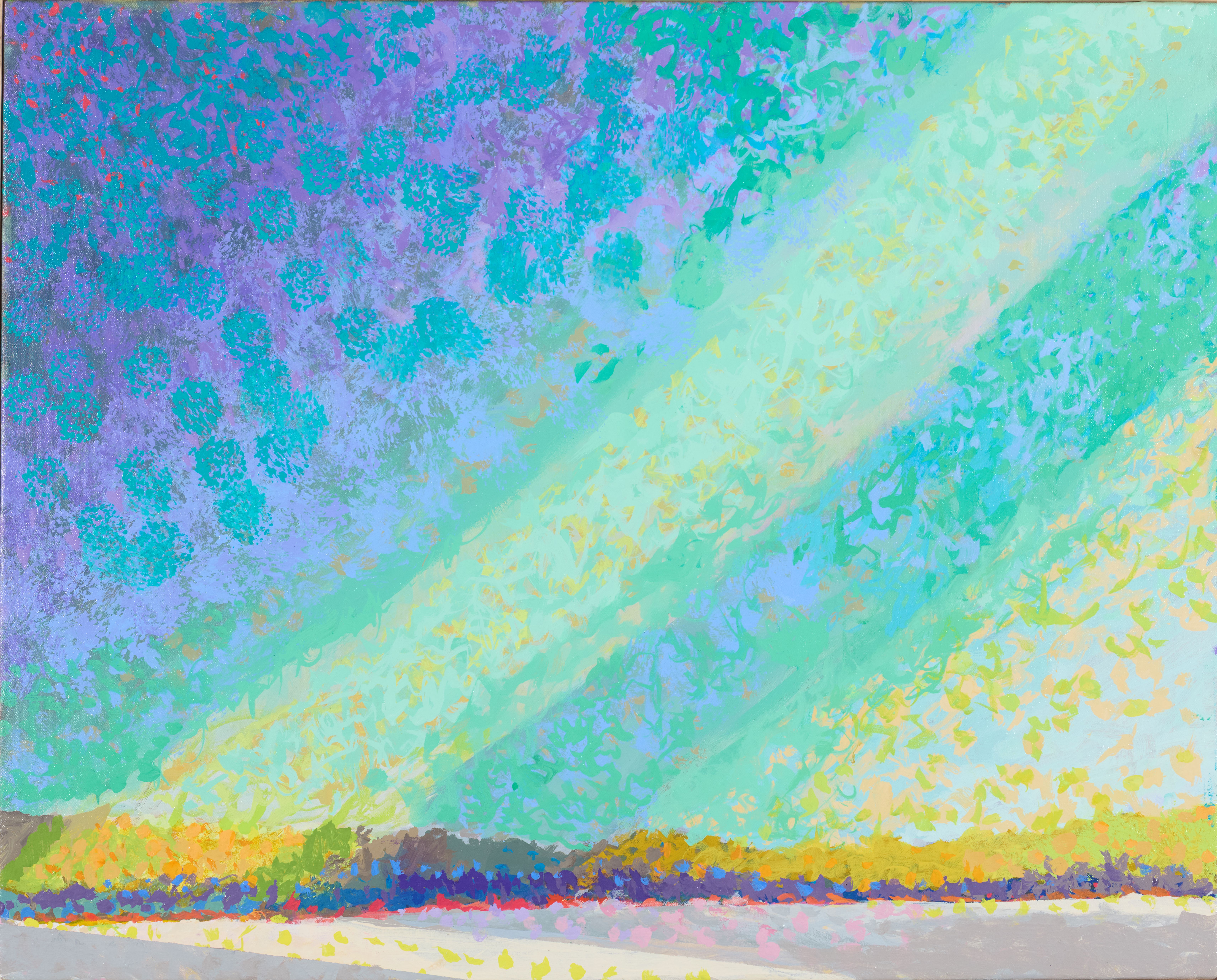 George Haynes, Little Salt Lake, Summers End, 2026, acrylic on canvas, 80 x 100cm