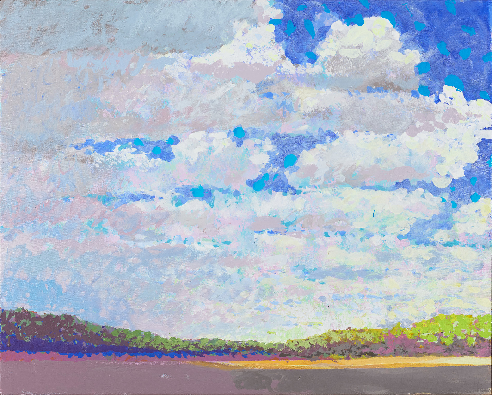 George Haynes, Little Salt Lake in May, 2025, acrylic on canvas, 80 x 100cm