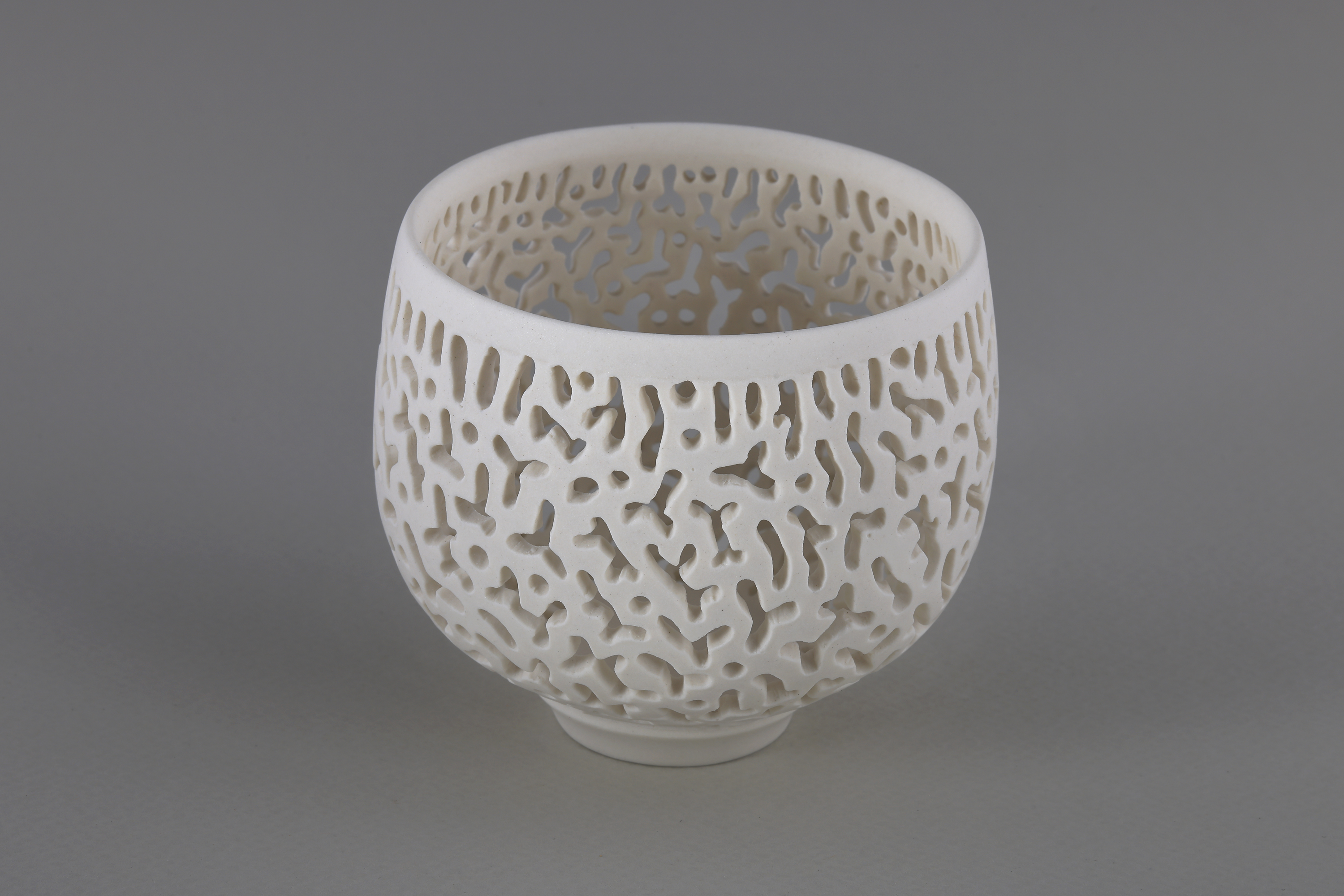 Sandra Black, Coral Etch 6, 2026, porcelain, 8.1 x 9.4cm