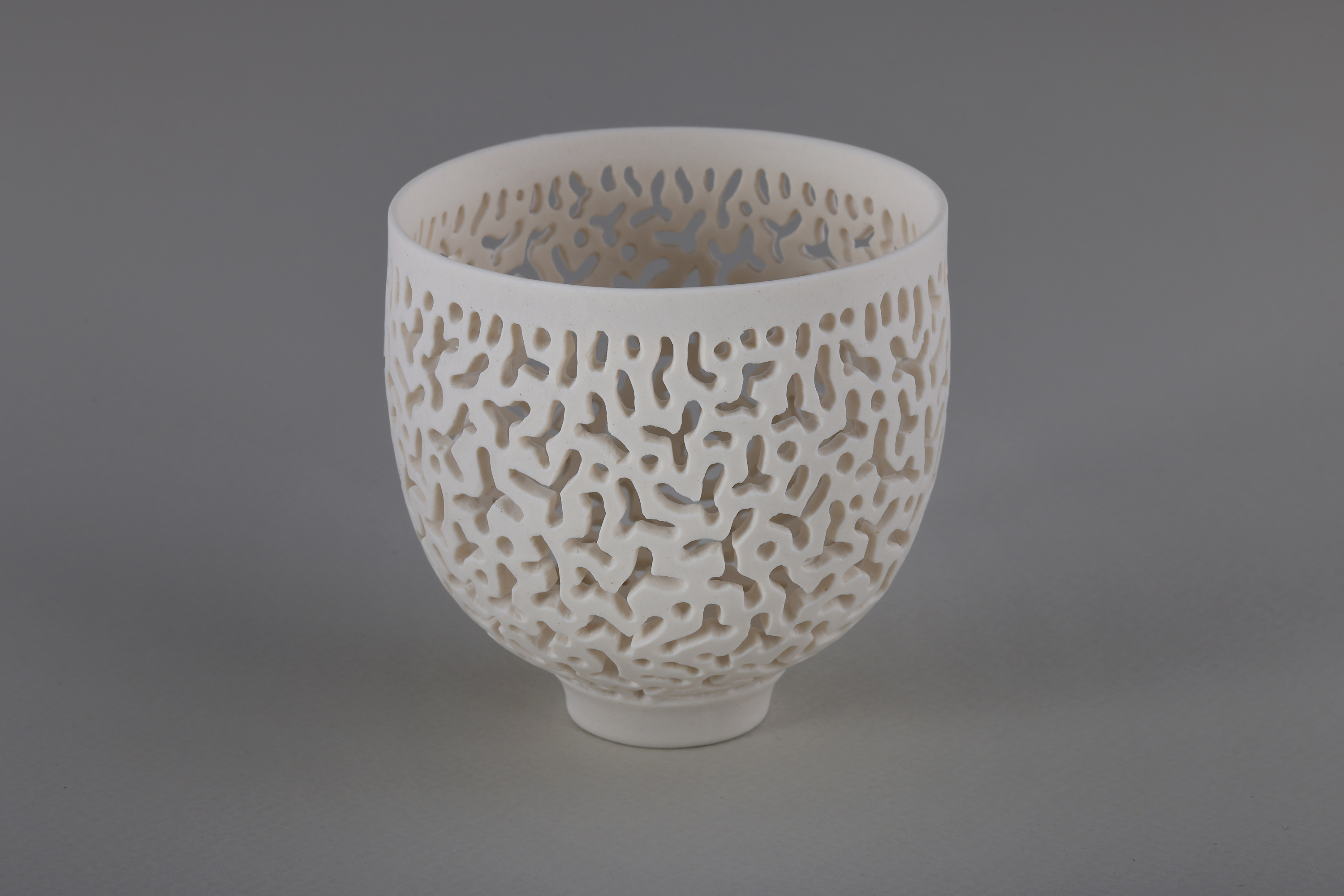 Sandra Black, Coral Etch 10, 2026, porcelain, 8.7 x 8.9cm