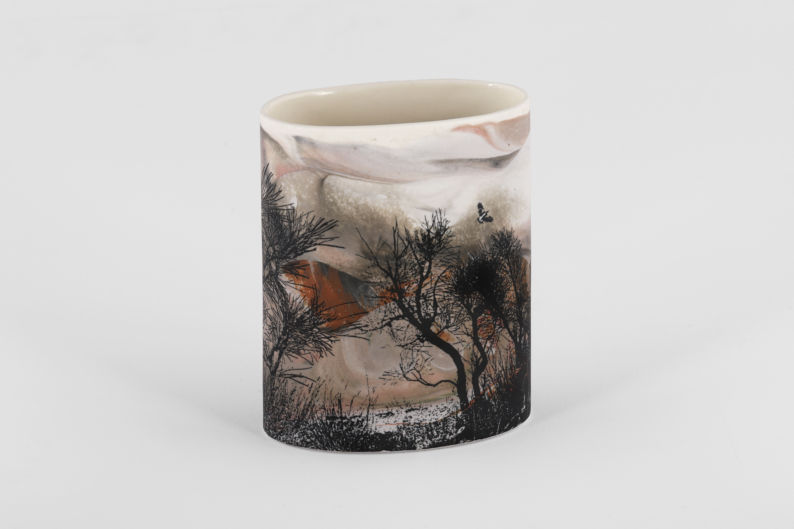 Sandra Black, Pilbara Dusk, 2025, porcelain, 13.4 x 10.8 x 6.5cm