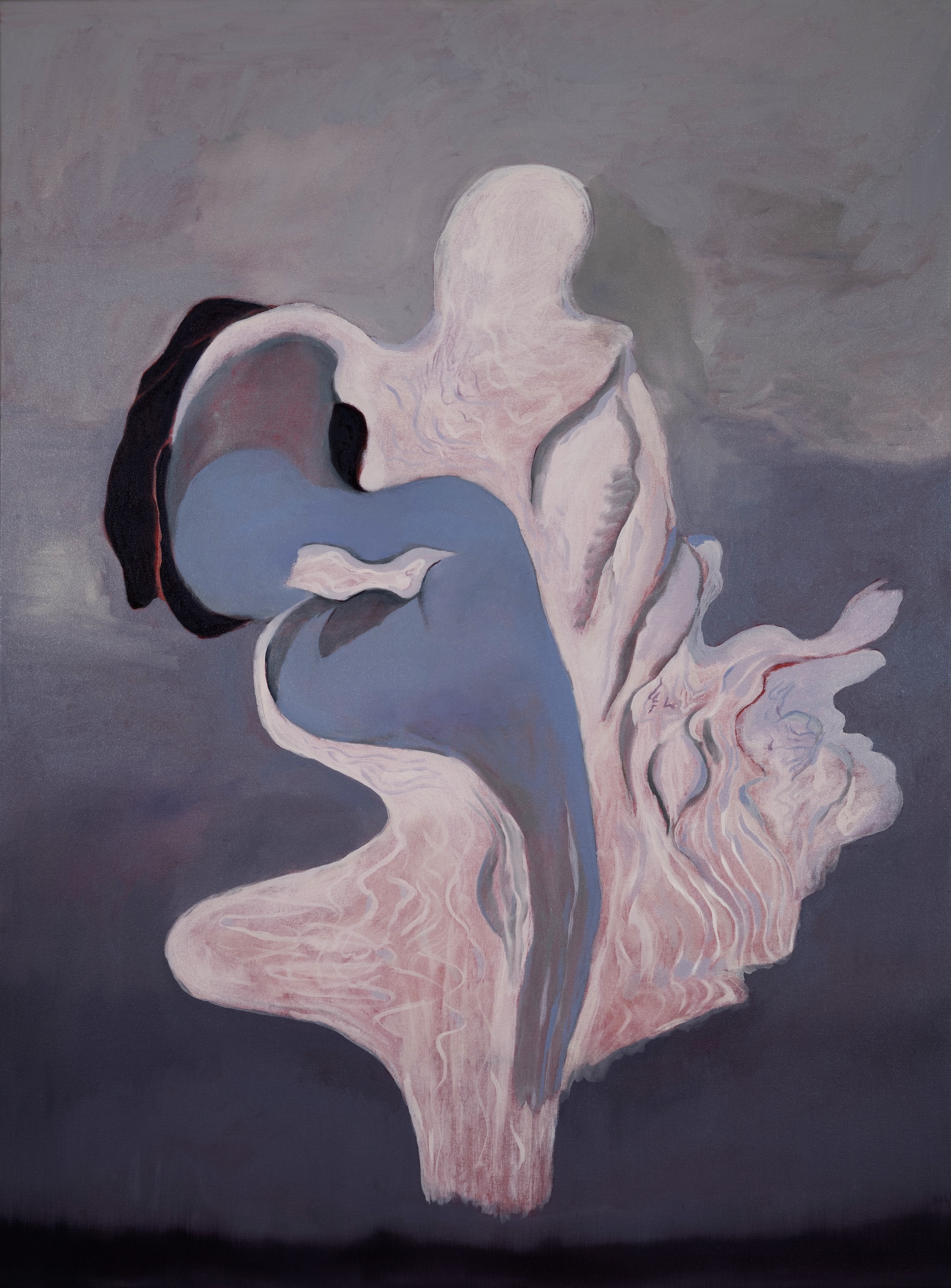 Paul Uhlmann, The Gentle Passing of Shadows of Clouds from Above (detail), 2026, oil on linen, 122 x 91cm