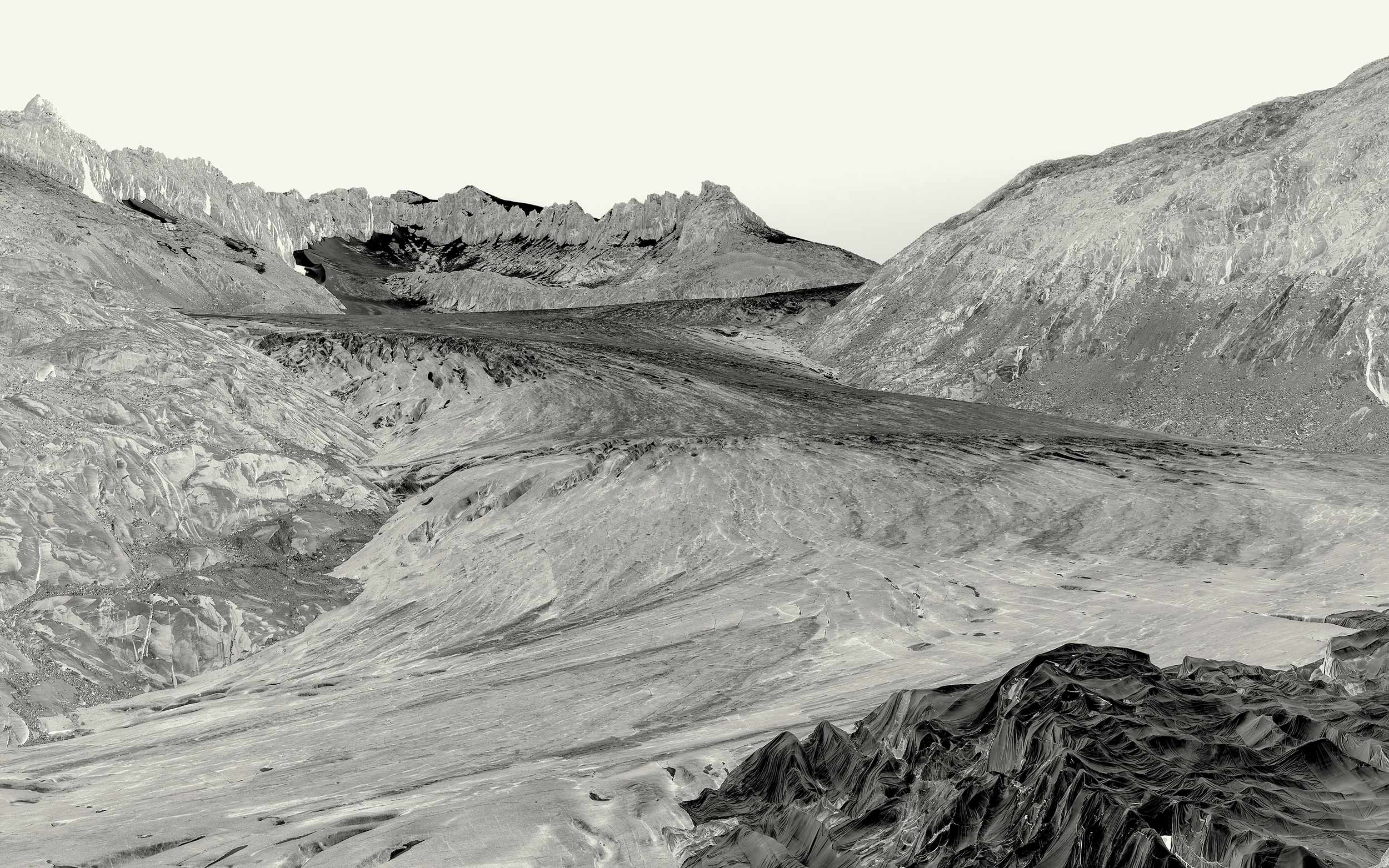Brad Rimmer, Rhone Glacier 7, 2017, archival pigment print, 100 x 160cm, ed. 3