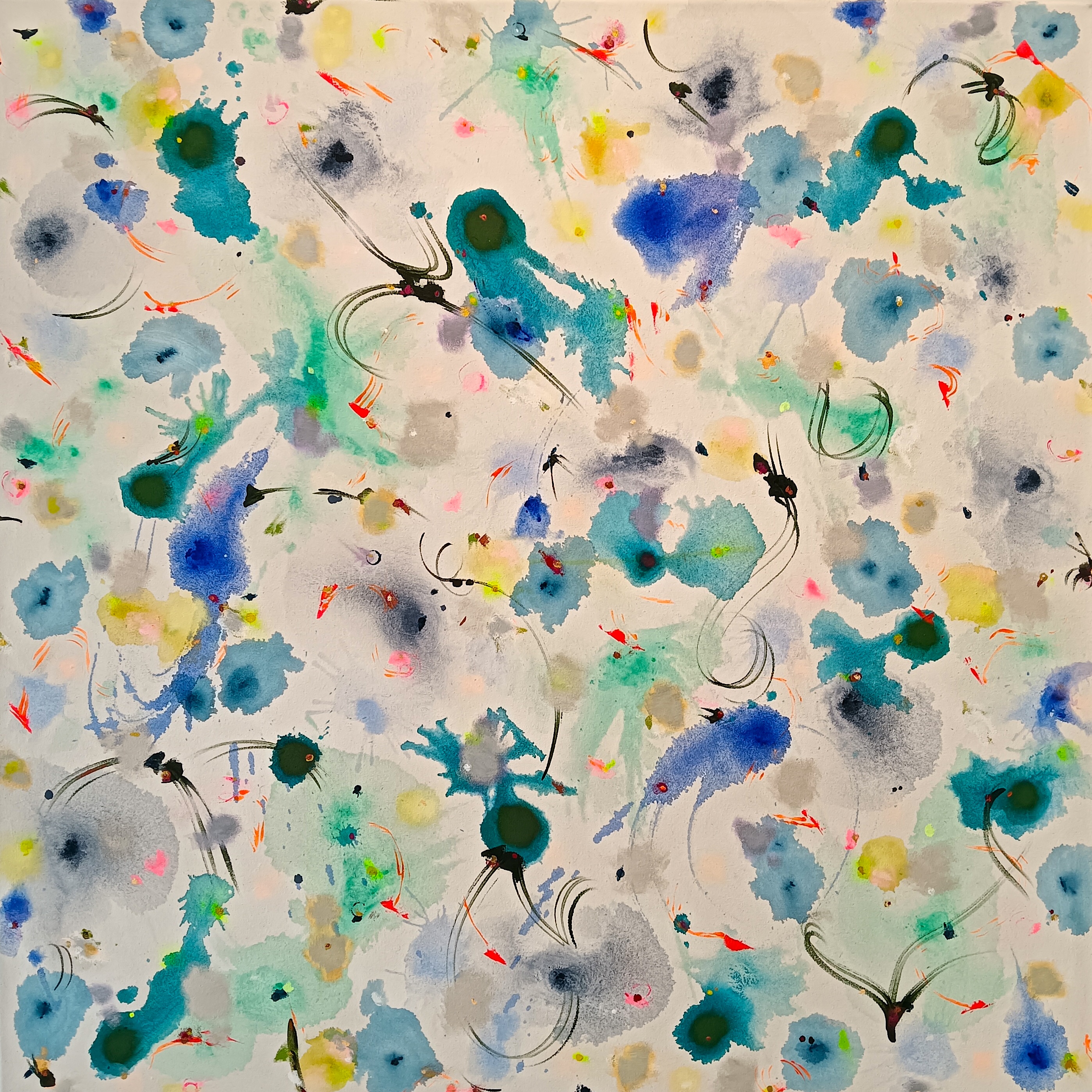 Cathy Blanchflower, Aeon II, 2026, acrylic and oil on canvas, 102 x 102cm // $6000