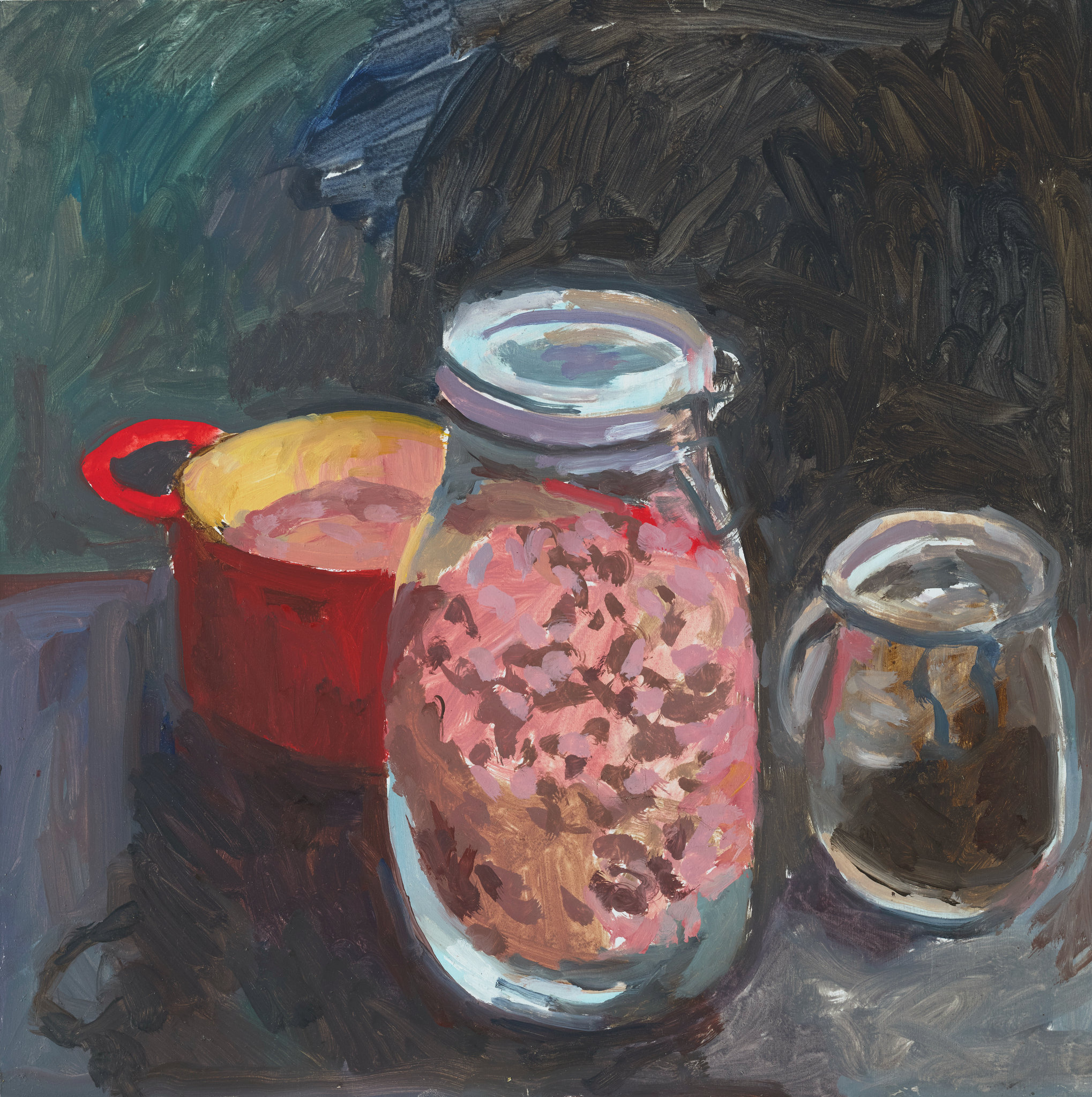 Jane Martin, Beans, 2025, oil on canvas, 40 x 40cm